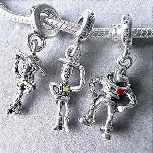 Silver Disney Toy Story Woody Buzz Lightyear Jessie European Charm fits PANDORA